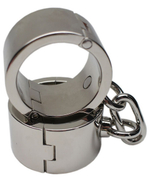 Металлические наручники тяжелые для профессионалов BDSM (736 грамм) (Цвет: серебряный)