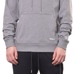 Мужская теннисная кофта Wilson Triblend Hoodie - med heather grey
