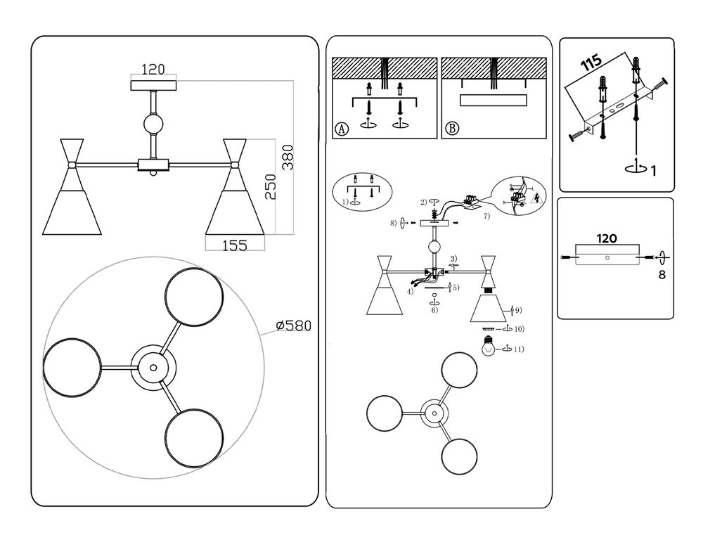 Ambrella Подвесной светильник Modern TR3169
