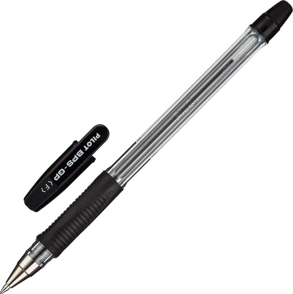 Ручка Pilot Bps-Gp-F шариковая черная резиновый манжет 0.22мм