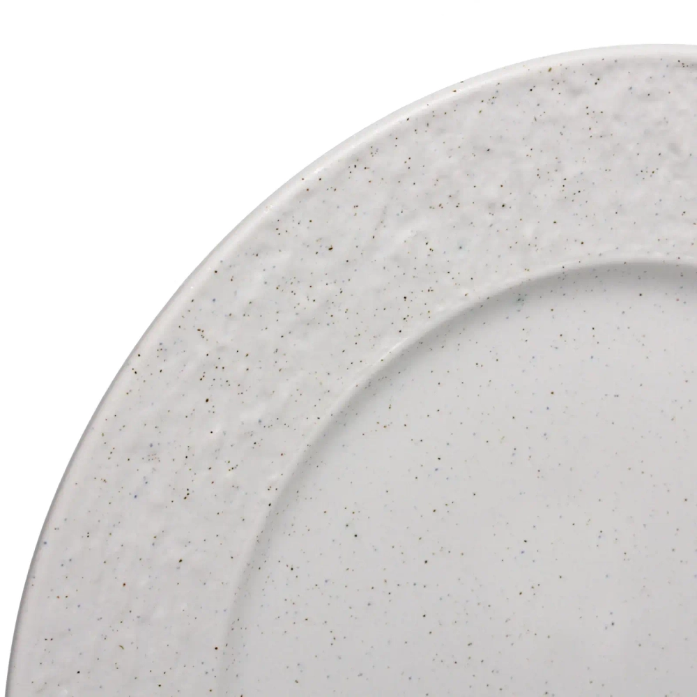 Тарелка керамическая обеденная «Perfetto» 27см фактурный узор, белая