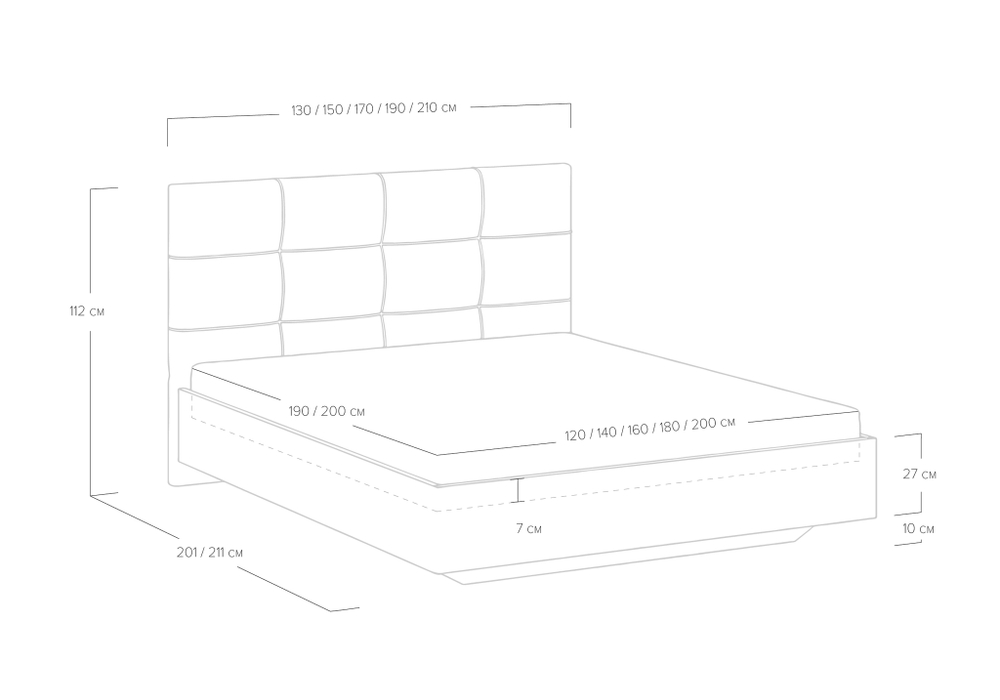 Кровать Victoria (белый)