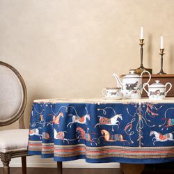 СКАТЕРТЬ ОВАЛЬНАЯ "PASSAGE"140Х180СМ ,БЕЖЕВЫЙ, 100% ХЛОПОК,ТВИЛ, ПРОПИТКА