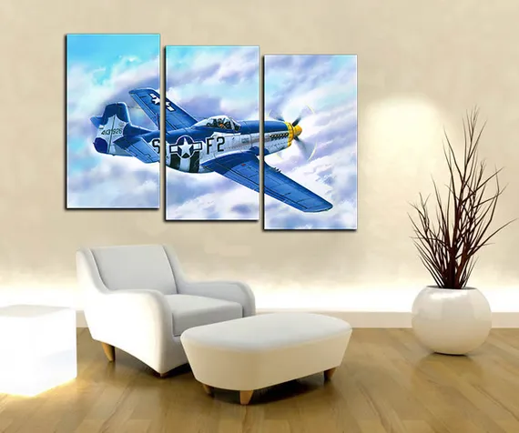 Модульная картина "Самолет F2"