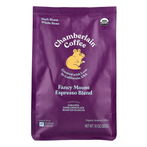 Chamberlain Coffee, Fancy Mouse, эспрессо-смесь, в зернах, темная обжарка, 383 г (10 унций)