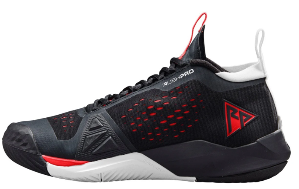 Мужские кроссовки теннисные Wilson Rush Pro Tour MID - black/white/poppy red