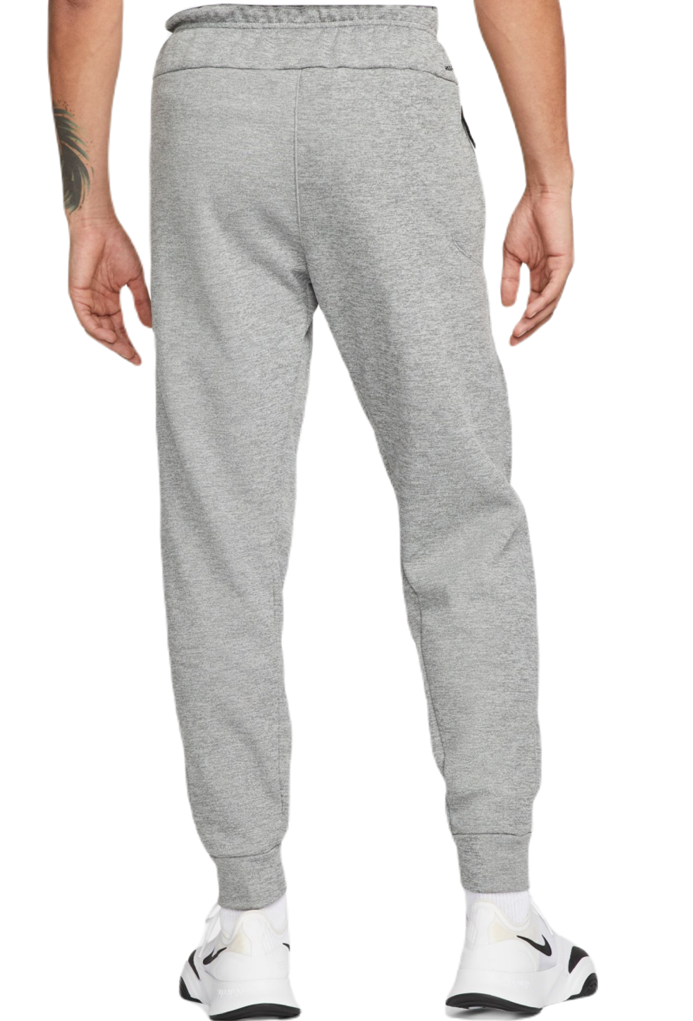 Теннисные брюки Nike Therma-FIT Tapered Fitness Pants - dark grey heather/particle grey/black - Gray