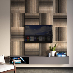 Панель Стеновая Акустическая Comfort (Комфорт), Стандарт, Дуб Сонома, 600х600х9 мм