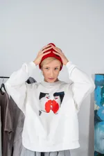 Толстовка White Crow Japan Kiss кроп белая