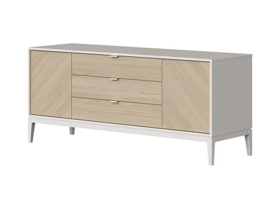 Тумба Fjord 2 двери 3 ящика (белый)