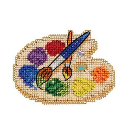 Набор для вышивания "Палетка с красками", 7 х 7 см (10005030/250824/5076867/1_США)