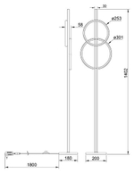 Торшер Arte Lamp Fluido A3913PN-24BK