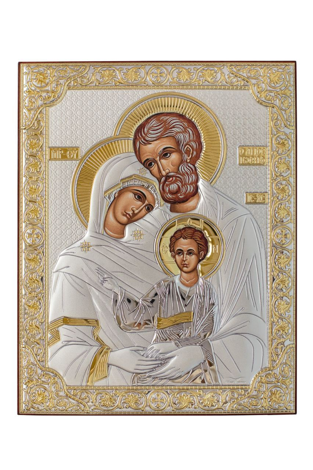 Св. Семейство, икона прямоугольная без рамки, красное дерево 120х160