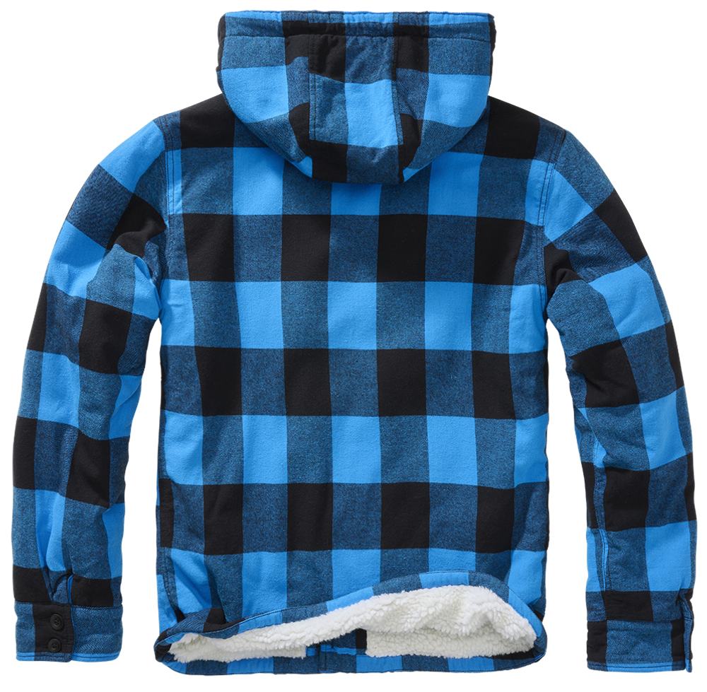 Brandit LUMBER JACKET HOODED black/blue