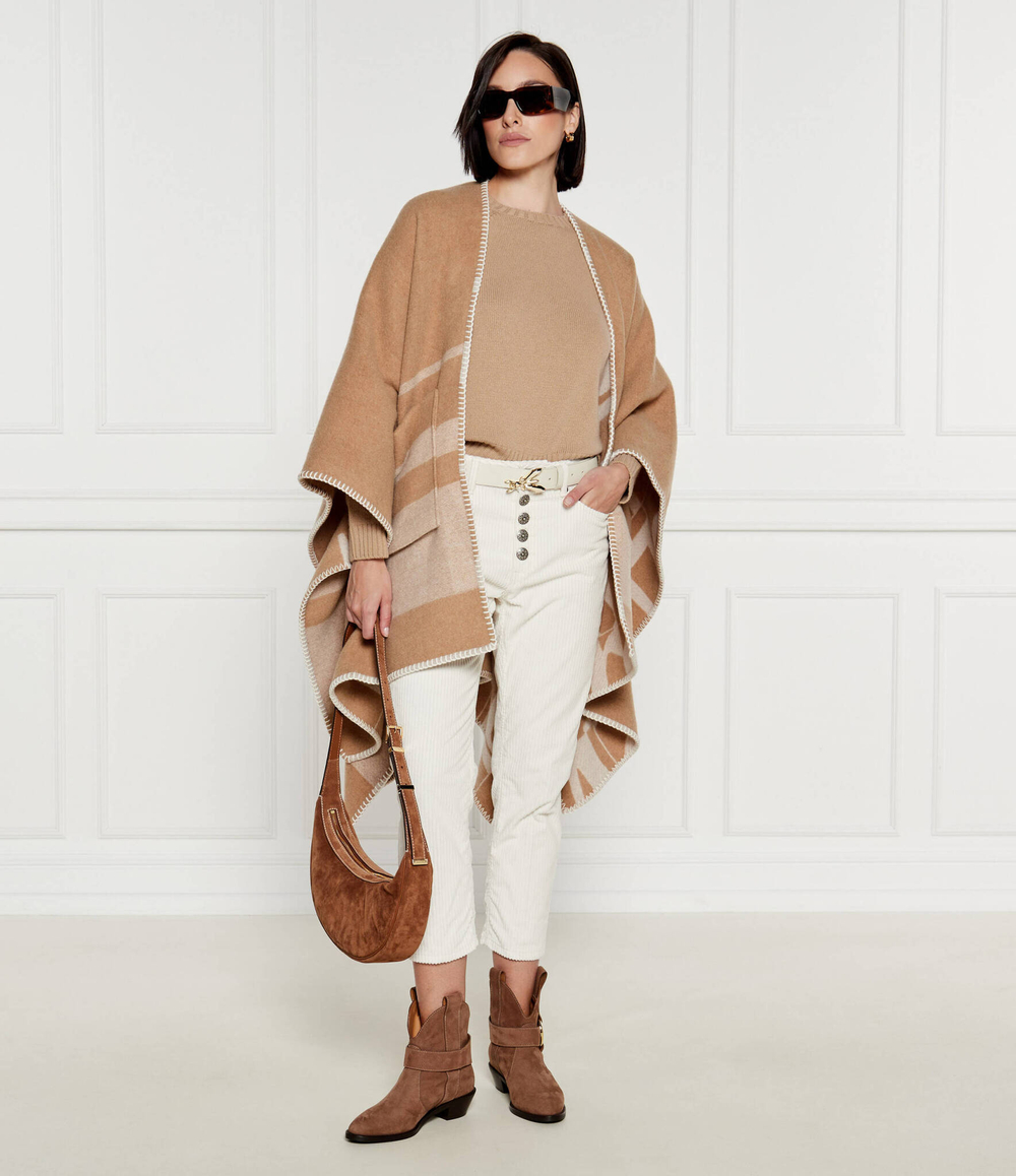 Хлопковый свитер gabbia Weekend MaxMara - светло-коричневый(253661626)