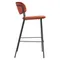 Барный стул Eirill, 71 см, кирпичный велюр с черными ножками