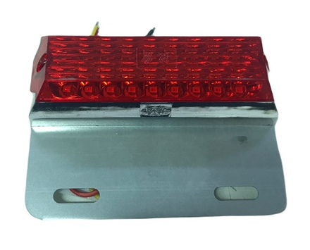 Фонарь светодиодиодный 24В красный узкий с металлическим креплением