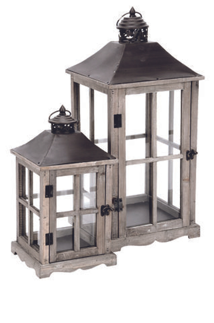 Набор из 2-х подсвечников "Форман" 20x20x39,5см/ 27x27x59см