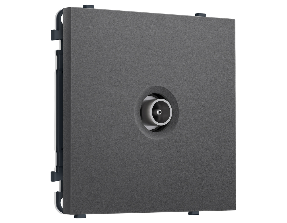 MS663010 Комплект механизма TV розетки оконечной SIGMA Антрацит серый 50-870 MHz 1dB QUANT PRO (SP6630, PR202)