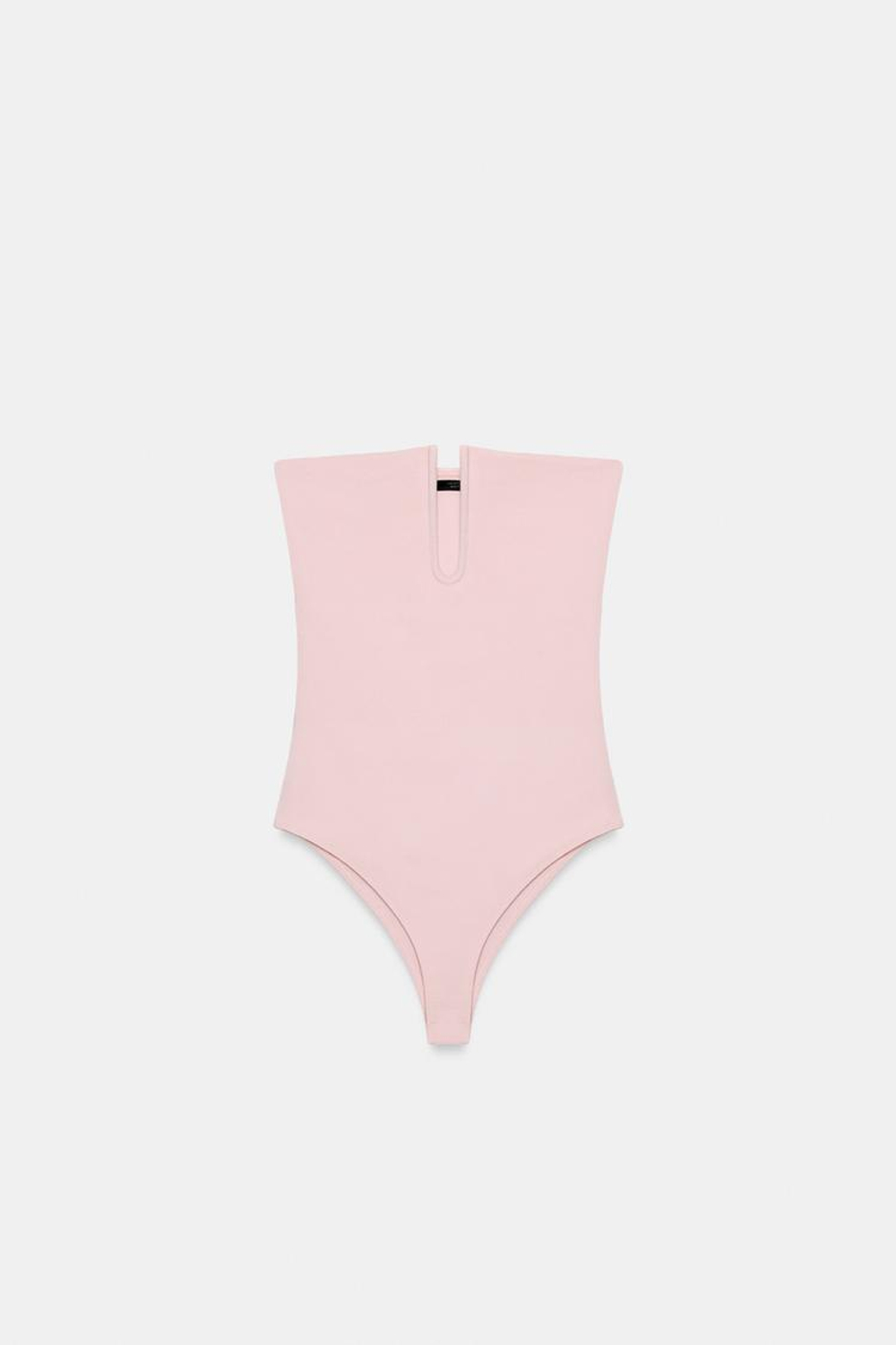 ZARA ЭЛАСТИЧНОЕ БОДИ БАНДО, ЦВЕТ РОЗОВОГО ДЕРЕВА