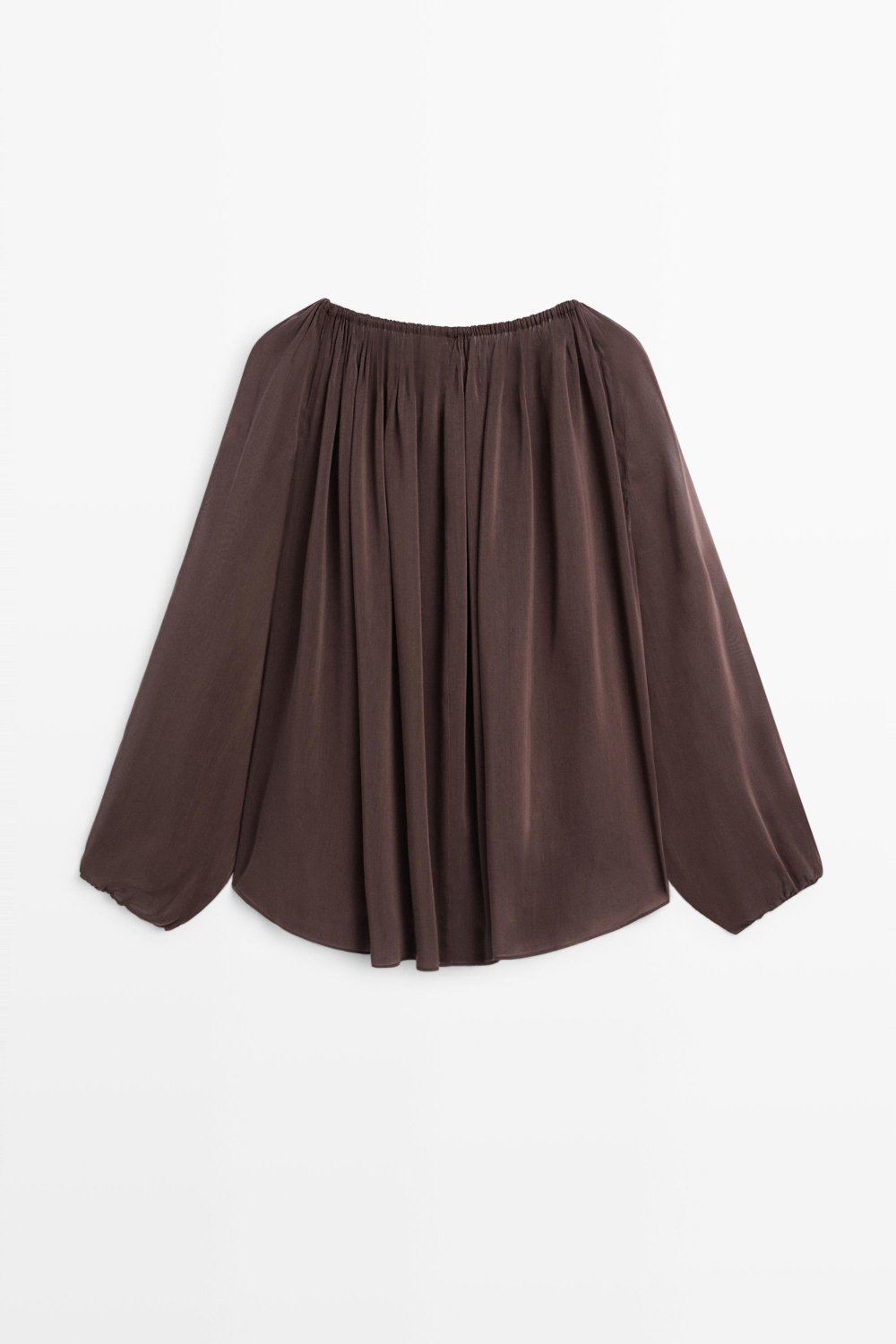 Massimo Dutti Рубашка с длиными рукавами, коричневый