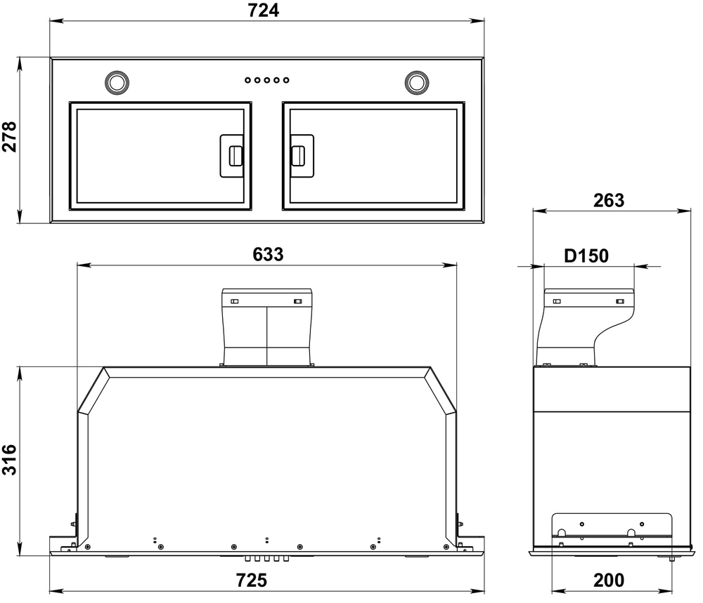 вытяжка D 565 W