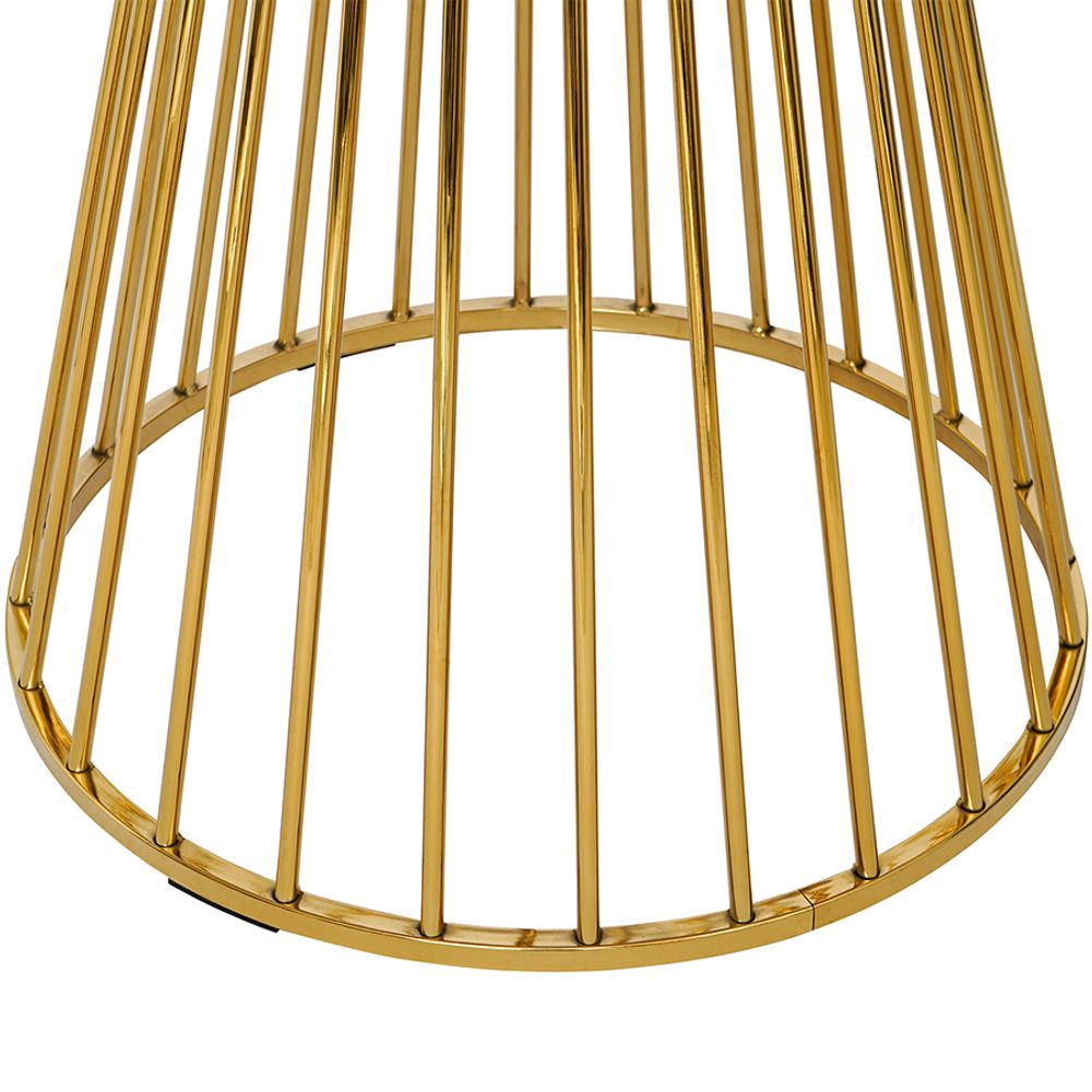 Стол обеденный Tyra, Ø110 см, белый/золотой