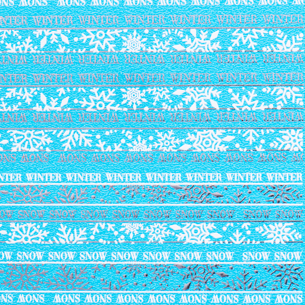 Irisk 3Д Слайдер дизайн зимний Снежинки, М434