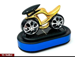 Ароматизатор-игрушка -на торпеду- Мотоцикл- солн батар (жидк)- YC-146BLU синий