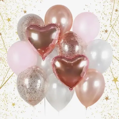 Набор шаров 12 шт «Пудровый блеск»