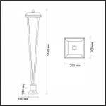 Наземный высокий светильник Odeon Light Bearitz 6655/12GA3