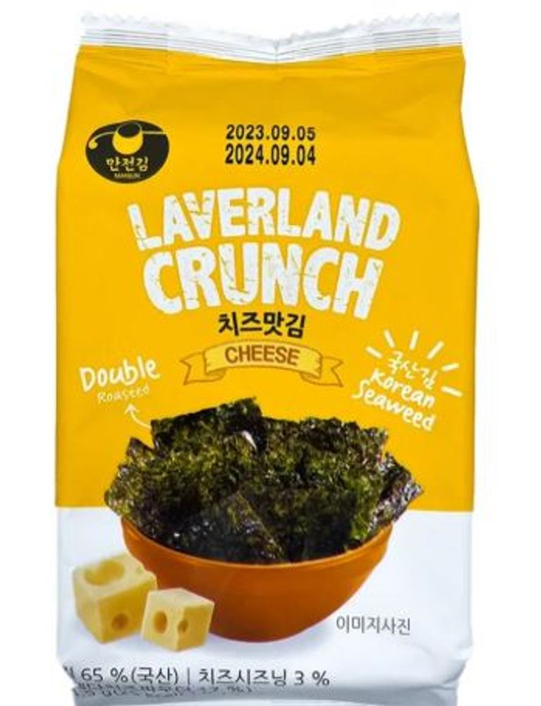 Морская капуста сушеная хрустящая со вкусом сыра 4,5 гр, LAVERLAND CRUNCH