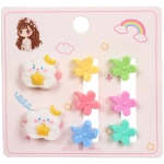 Аксессуары для волос детские «СЛАДКИЕ ЛЕДЕНЦЫ», Облака, 8.5*8см (2 резинки и 6 крабиков)