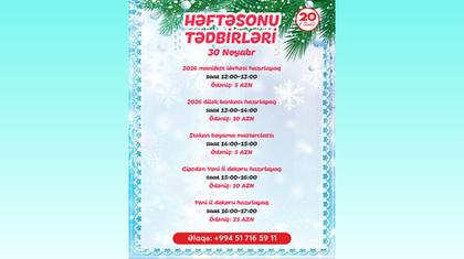 Crescent Mall-da həftəsonu yaradıcı Yeni il tədbirləri uğurla baş tutdu