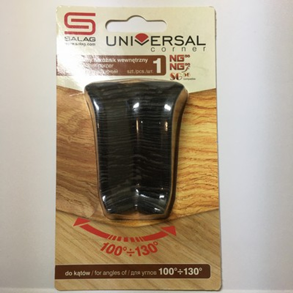 Эластич. внутр. угол к плинтусу "Salag" 086 Дуб паленый