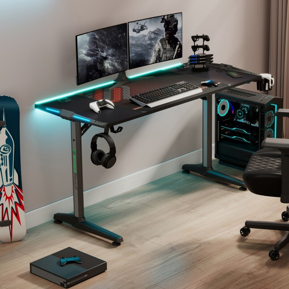 Стол для компьютера (для геймеров) EUREKA GIP 55, Black (ERK-GIP-55B-V1)