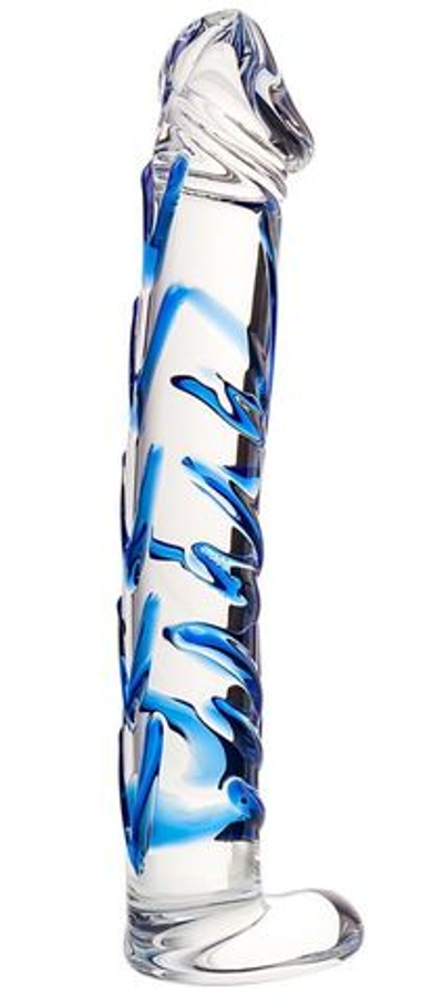 Соблазнительный стеклянный фаллос - 17 см. (Цвет: прозрачный)