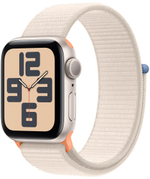 Apple Watch SE 2023, 40 мм, корпус из алюминия цвета «сияющая звезда», спортивный браслет цвета «сияющая звезда»