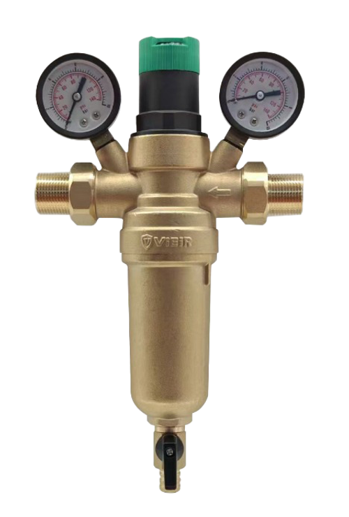 Фильтр с регулятором давления и 2-я манометрами 3/4 для ГОР. воды  ViEiR  (10/1шт)