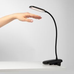 Настольный светильник ЭРА NLED-525-6W-BK светодиодный аккумуляторный на прищепке черный
