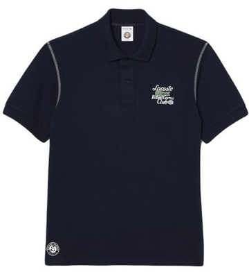 Теннисное поло Lacoste Sport Roland Garros Edition Pique - blue marine