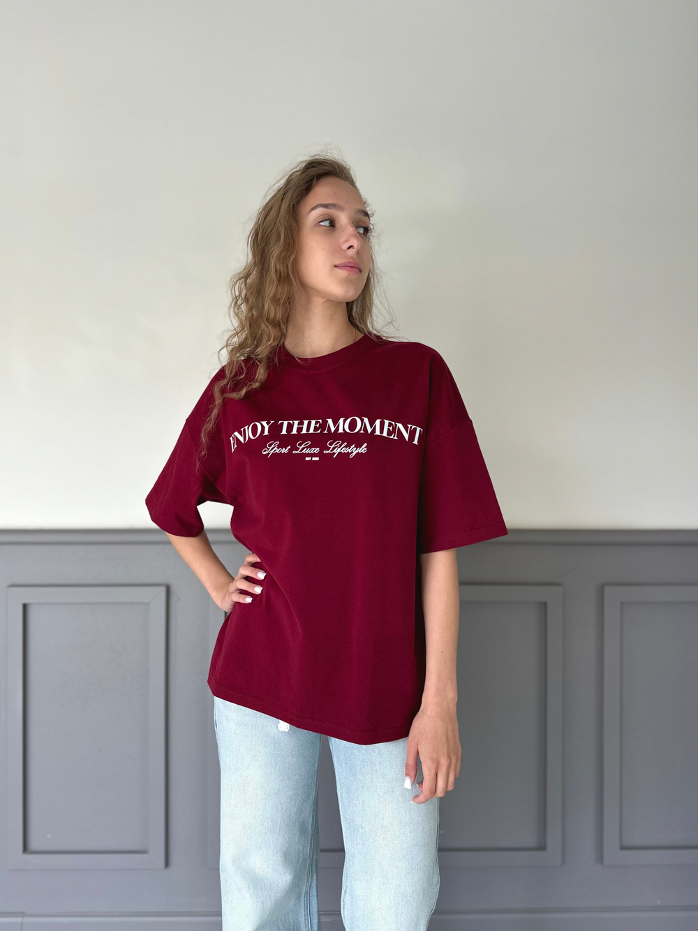 Футболка oversize Enjoy the moment