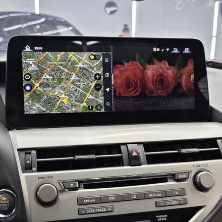 Магнитола для Lexus RX 2013-2014 (монохром) - Radiola RDL-LEX-RX-12.3-M-13-14 монитор 12.3" на Android 13, 8Гб+128Гб, CarPlay, 4G SIM-слот