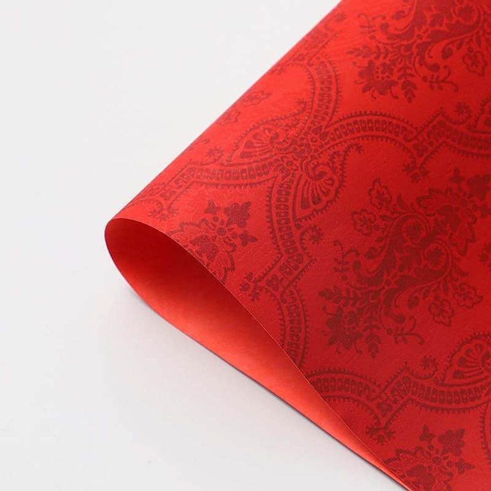 Пленка перламутр ОРНАМЕНТ 58см*10м БОРДО