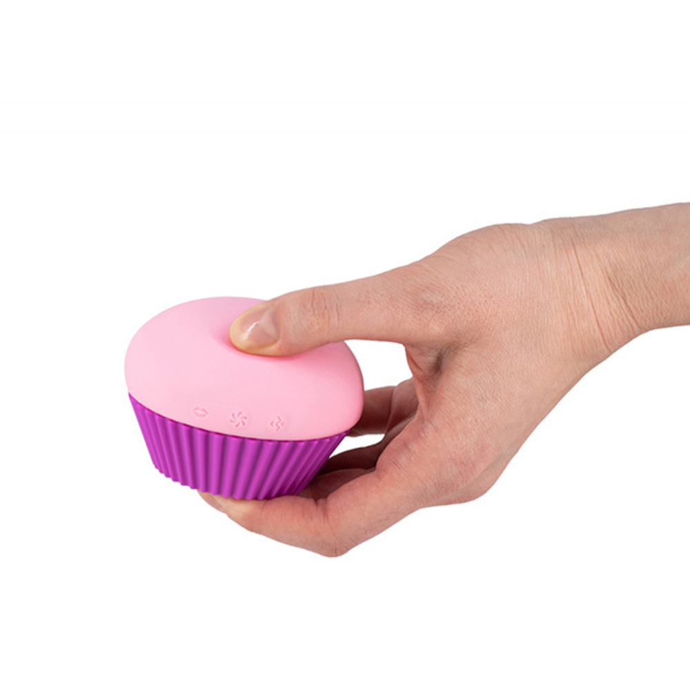 Вакуумно-волновой вибратор 5,6см Lola Games Cupcake Raspberry 9210-02lola