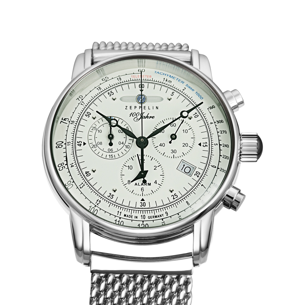 ZEPPELIN Hundred Years Collection Quartz Movement Men"s Watches Watch 42mm White Dial