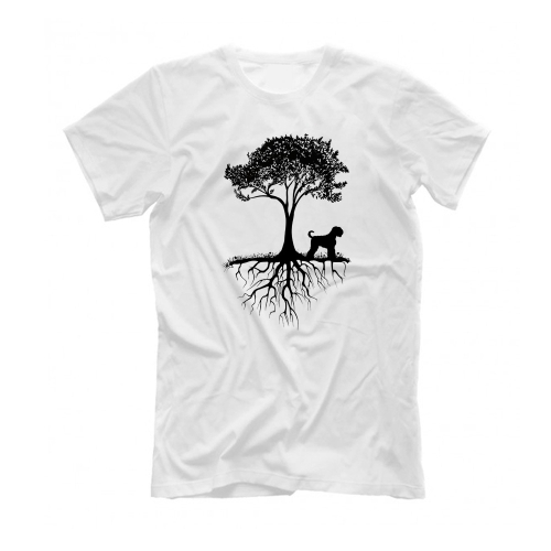 Футболка "Черный терьер у дерева"