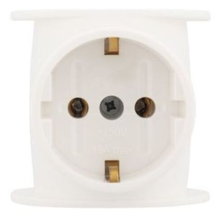 Набор тройников электрических универсальных 16А с/з, одно гнездо, белый (2 шт./уп.) REXANT