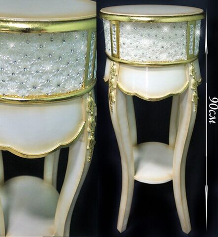 Lenardi 399-004 Подставка интерьерная 90см. ЖЕМЧУГ В СТРАЗАХ в под.уп.(х1) МДФ.