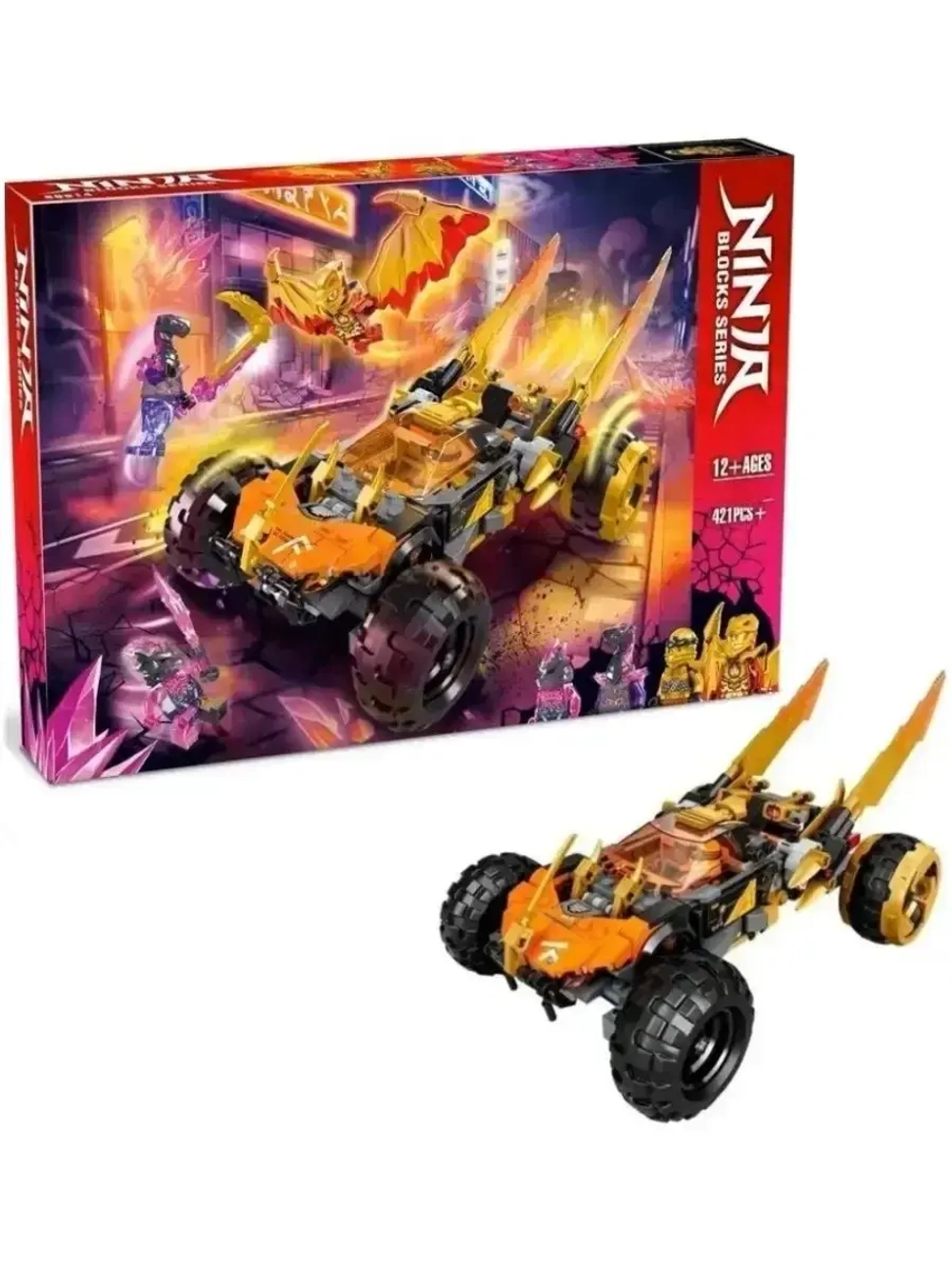 Конструктор Ниндзя Драконий крейсер Коула 421 деталь 60014